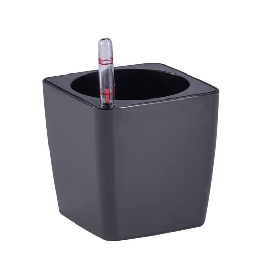 Ghiveci inteligent H11.5x11.5x11.5 cm RobertoRossi Mini Cube antracit