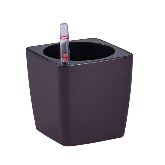 Ghiveci inteligent H11.5x11.5x11.5 cm RobertoRossi Mini Cube cafea