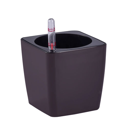 Ghiveci inteligent H11.5x11.5x11.5 cm RobertoRossi Mini Cube cafea