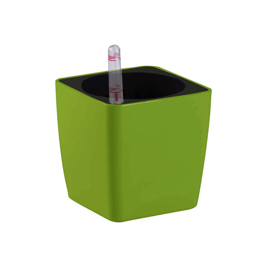 Ghiveci inteligent H11.5x11.5x11.5 cm RobertoRossi Mini Cube verde lucios
