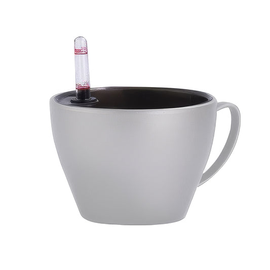 Ghiveci inteligent H13xD18 cm RobertoRossi Cup argintiu