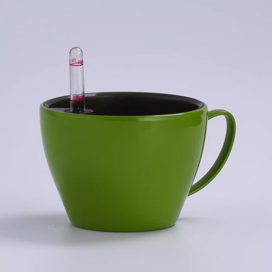 Ghiveci inteligent H13xD18 cm RobertoRossi Cup verde lucios