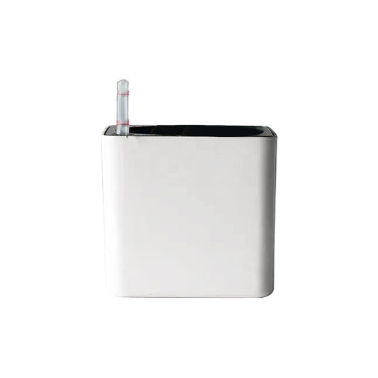 Ghiveci inteligent H16x17.5x17.5 cm RobertoRossi Mini Cube alb lucios