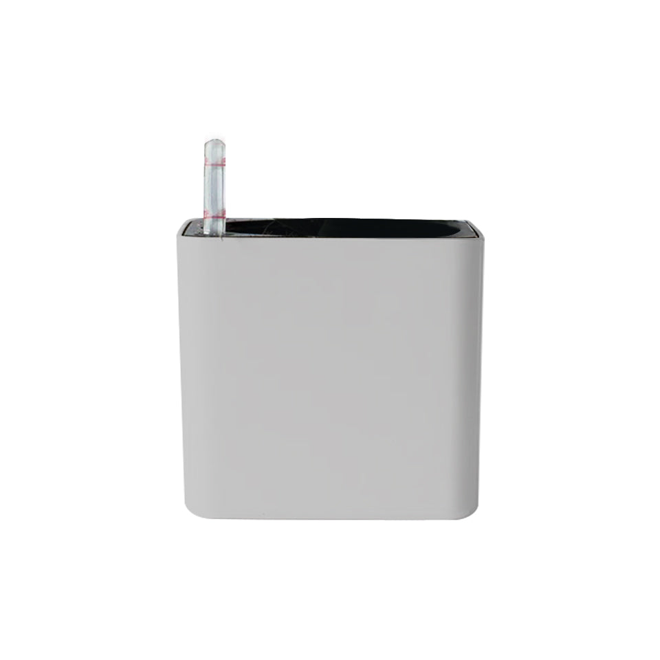 Ghiveci inteligent H16x17.5x17.5 cm RobertoRossi Mini Cube argintiu