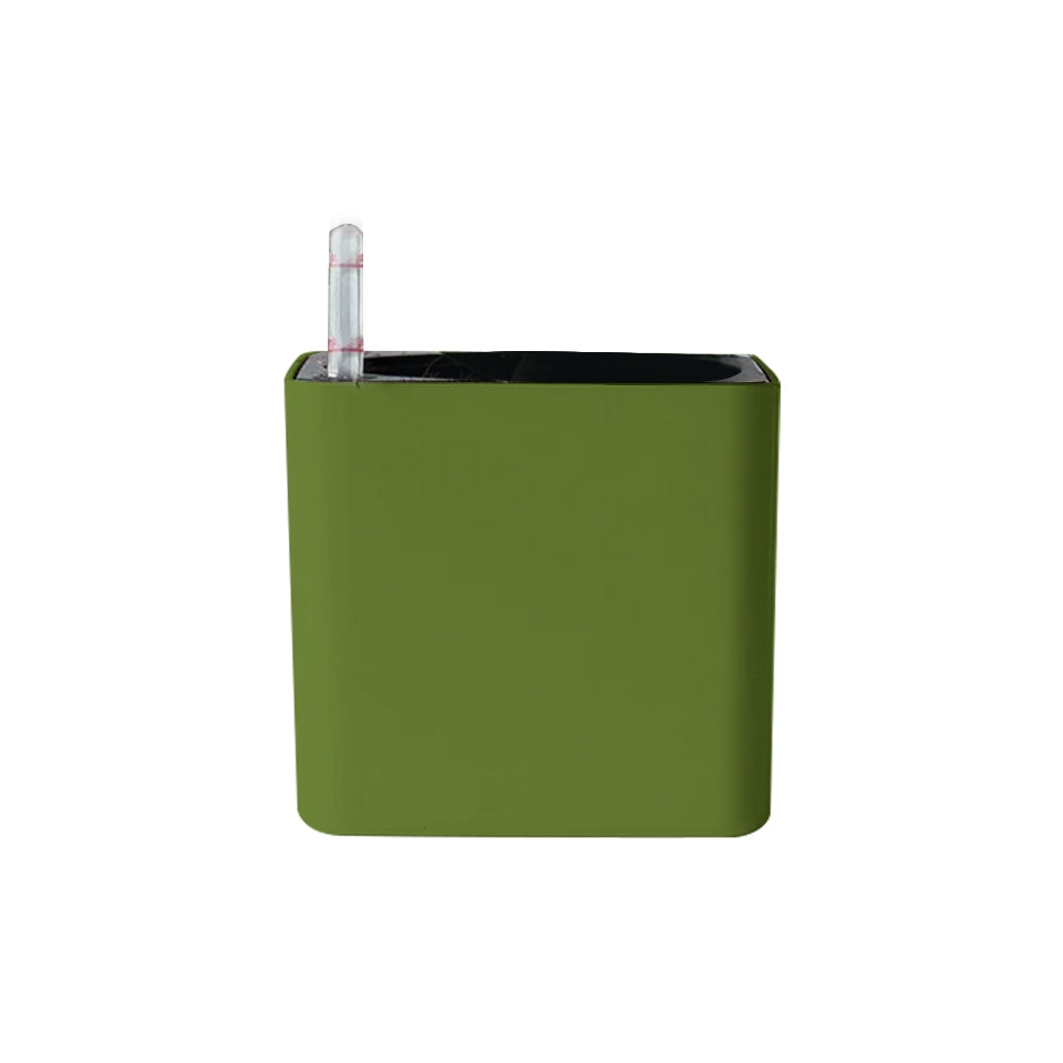 Ghiveci inteligent H16x17.5x17.5 cm RobertoRossi Mini Cube verde lucios