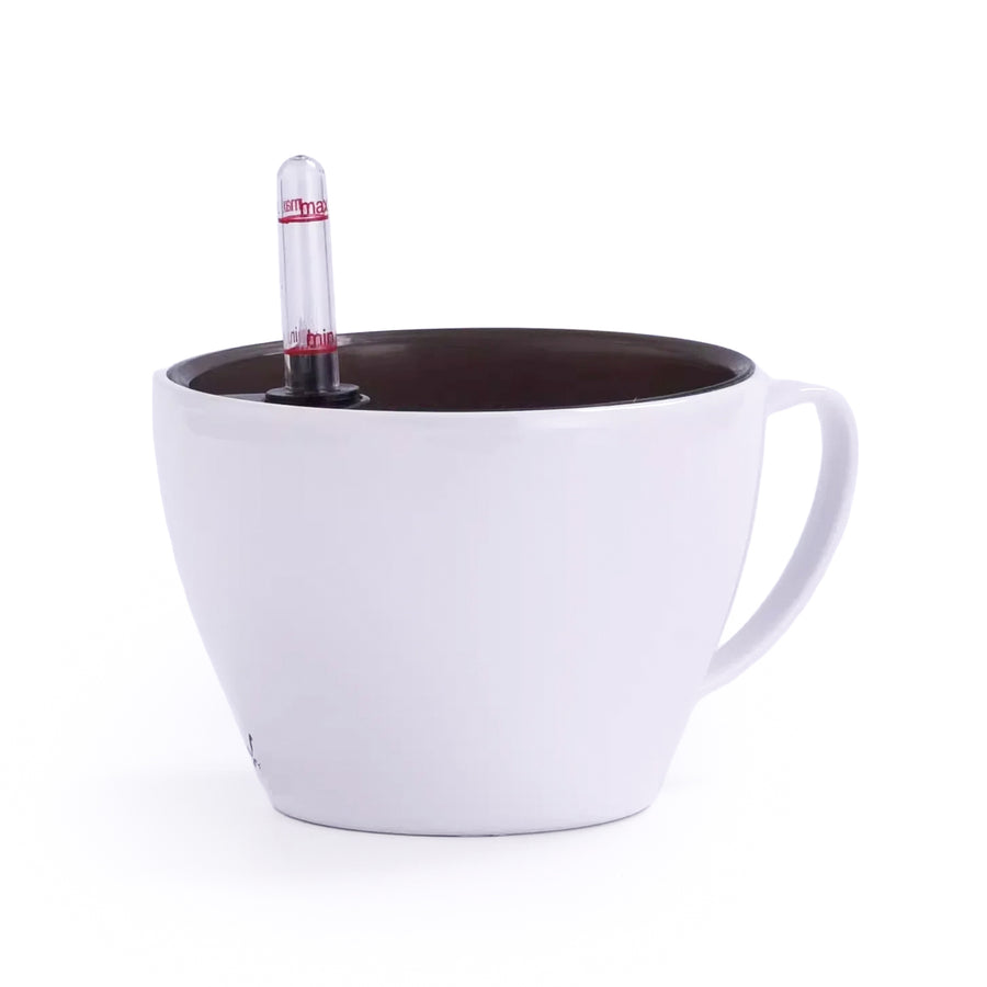 Ghiveci inteligent H16xD22 cm RobertoRossi Cup alb lucios