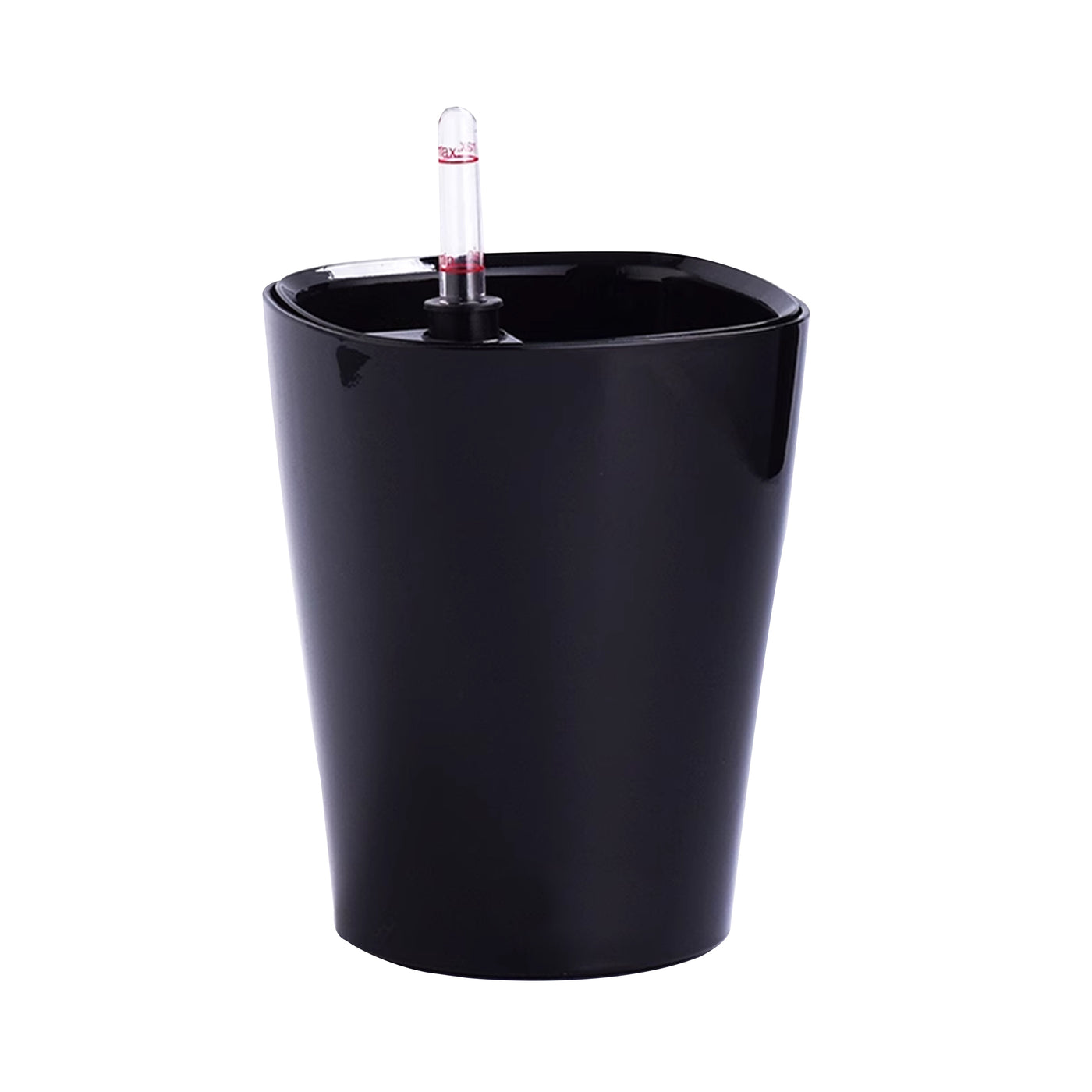 Ghiveci inteligent H18x14x14 cm RobertoRossi Deltini negru lucios