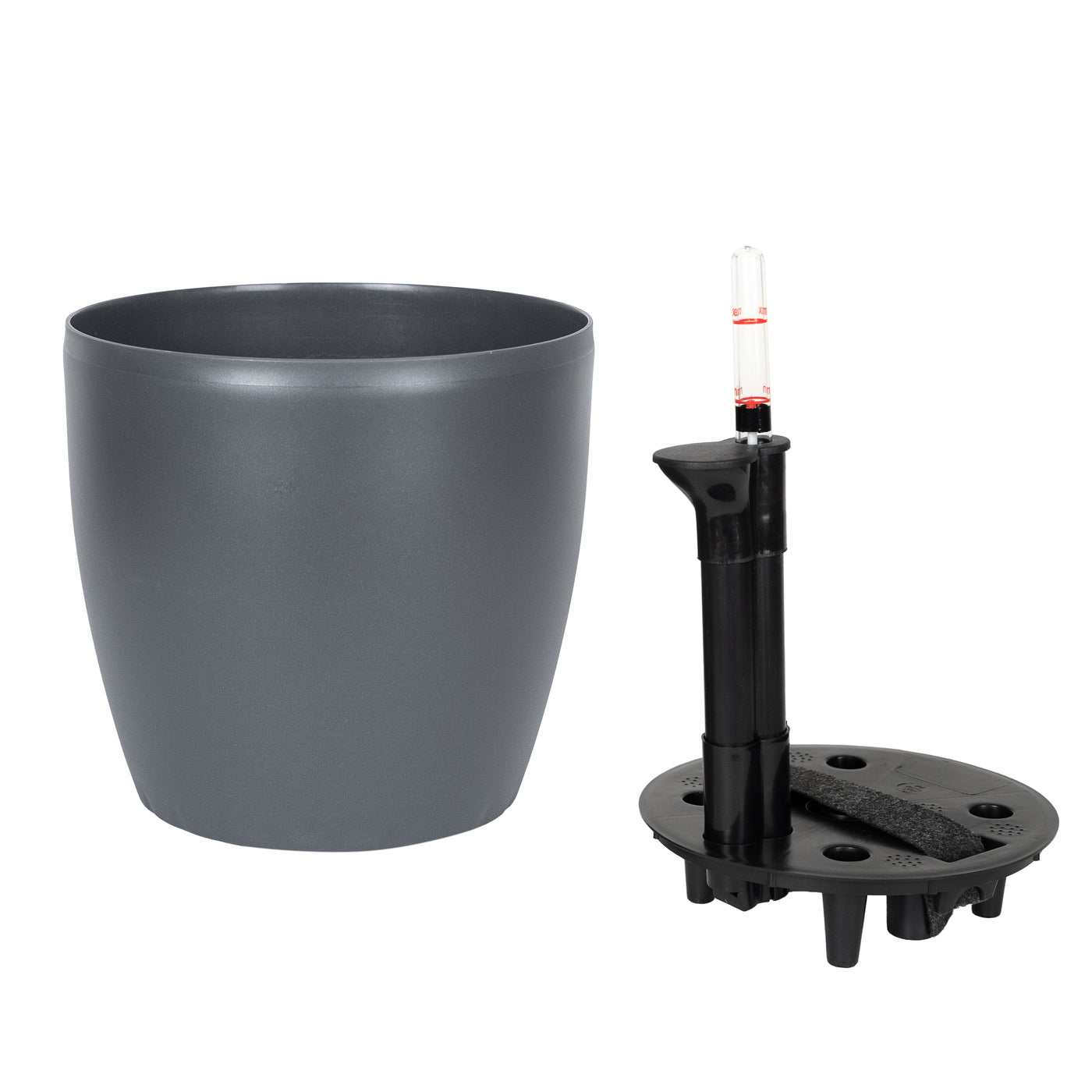 Ghiveci inteligent H20xD22 cm Classico cu set complet udare antracit mat