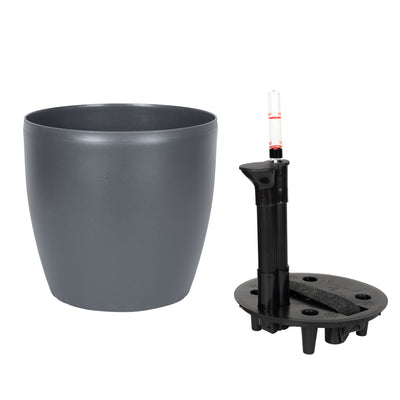 Ghiveci inteligent H20xD22 cm Classico cu set complet udare antracit mat