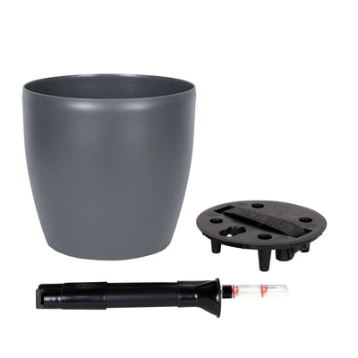 Ghiveci inteligent H20xD22 cm Classico cu set complet udare antracit mat