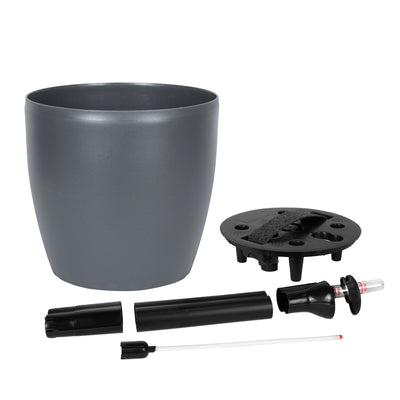 Ghiveci inteligent H20xD22 cm Classico cu set complet udare antracit mat