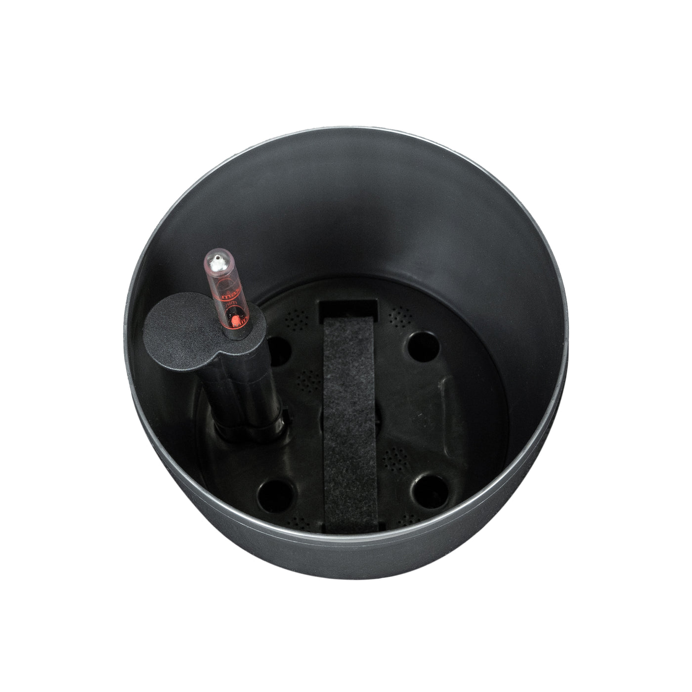 Ghiveci inteligent H20xD22 cm Classico cu set complet udare antracit metal lucios