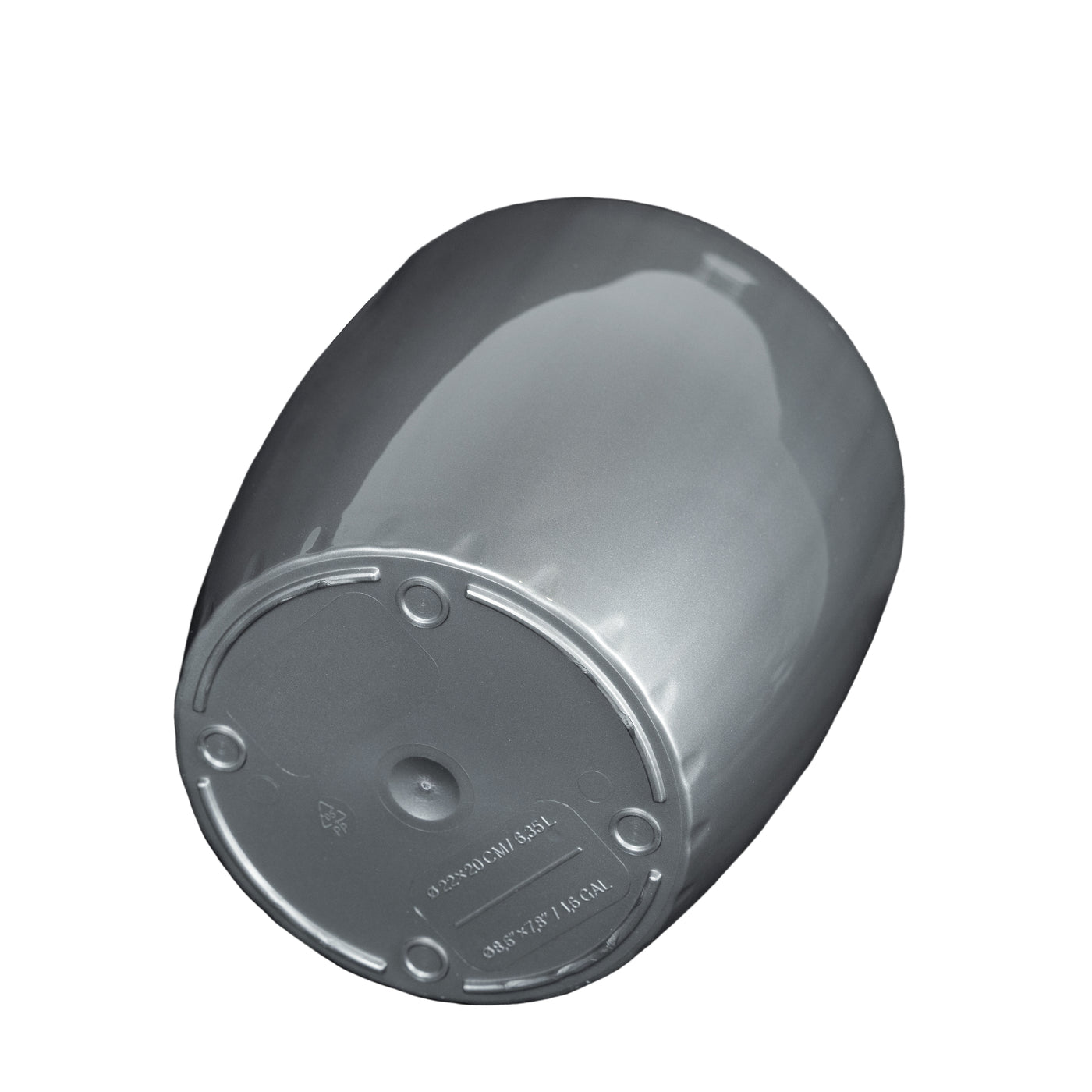 Ghiveci inteligent H20xD22 cm Classico cu set complet udare antracit metal lucios