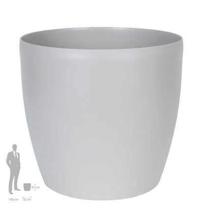 Ghiveci inteligent H20xD22 cm Classico cu set complet udare gri silk mat
