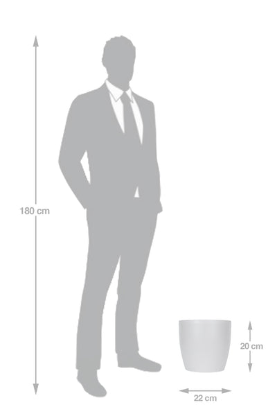 Ghiveci inteligent H20xD22 cm Classico cu set complet udare gri silk mat