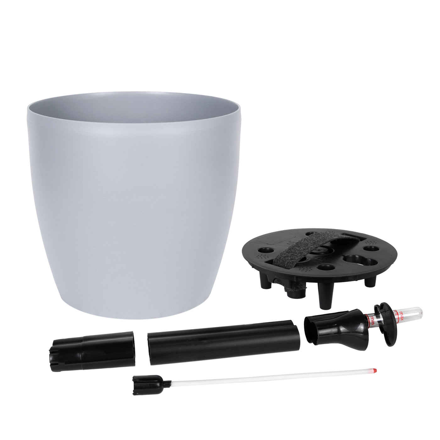 Ghiveci inteligent H20xD22 cm Classico cu set complet udare gri urban mat