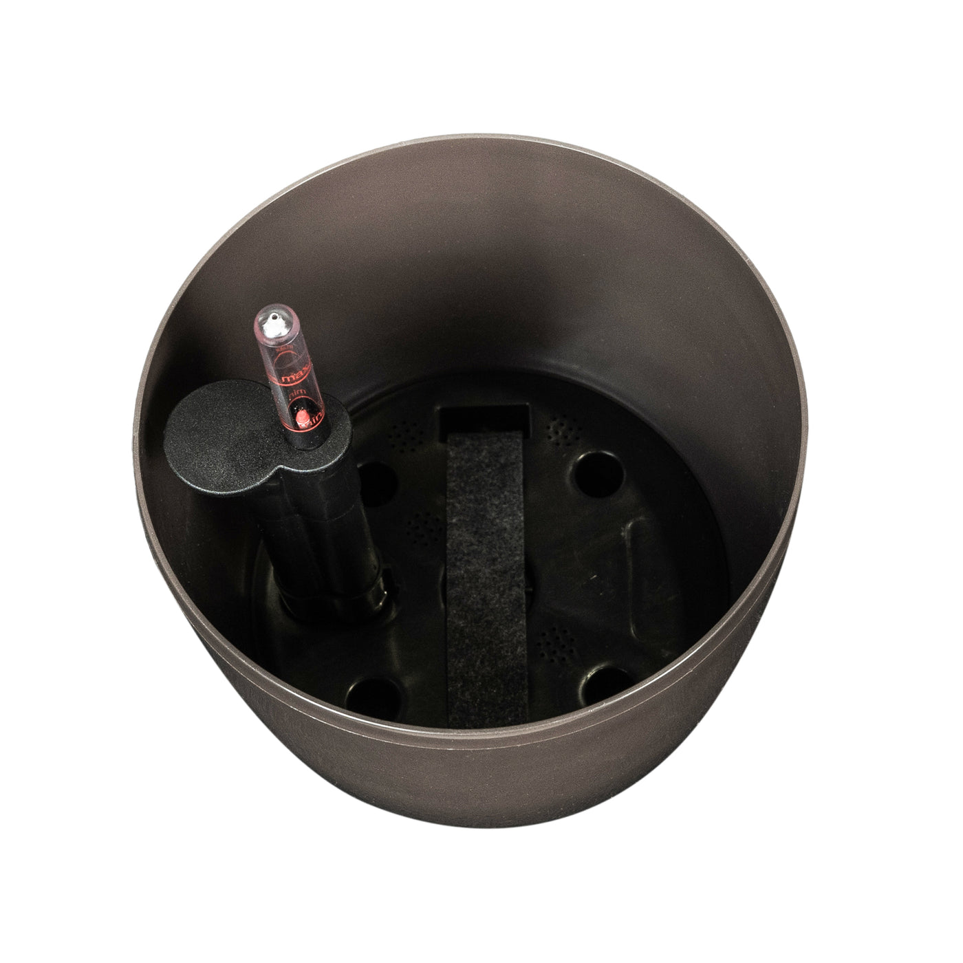 Ghiveci inteligent H20xD22 cm Classico cu set complet udare maro lucios