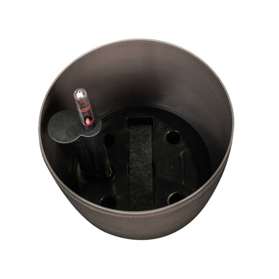 Ghiveci inteligent H20xD22 cm Classico cu set complet udare maro lucios