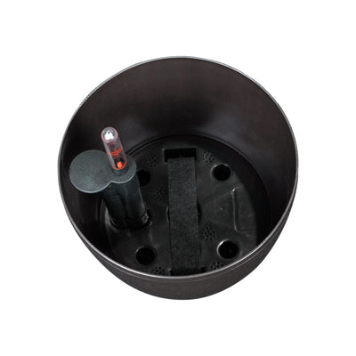 Ghiveci inteligent H20xD22 cm Classico cu set complet udare maro ruginiu lucios