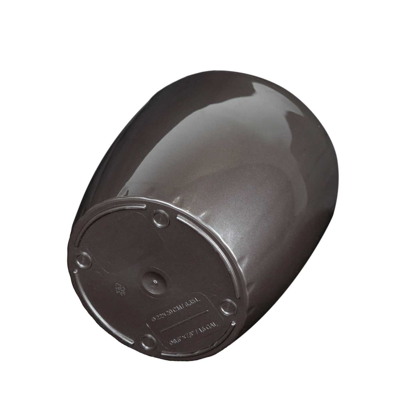 Ghiveci inteligent H20xD22 cm Classico cu set complet udare maro ruginiu lucios