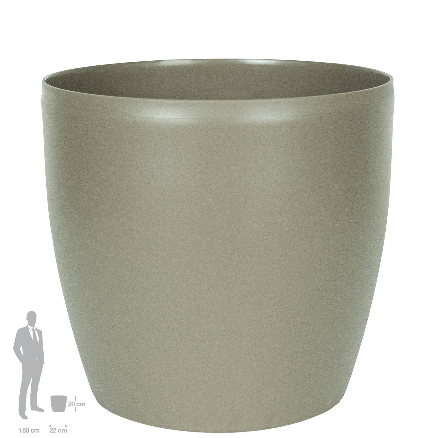 Ghiveci inteligent H20xD22 cm Classico cu set complet udare maro spicy mat