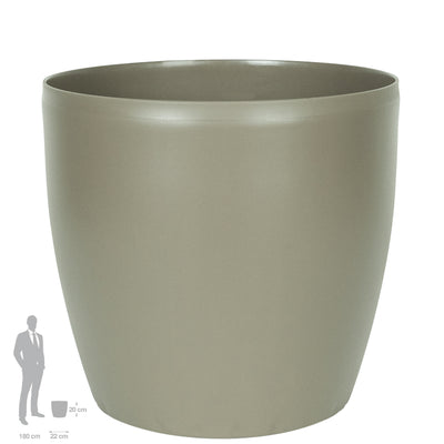 Ghiveci inteligent H20xD22 cm Classico cu set complet udare maro spicy mat