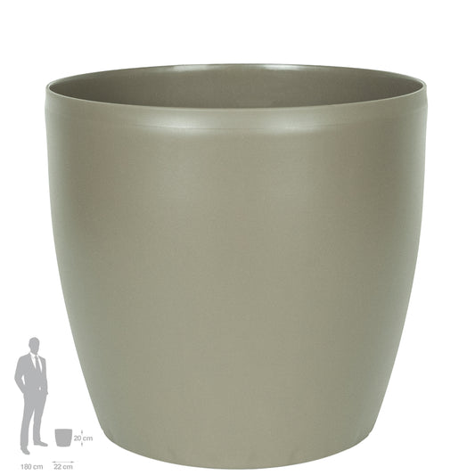 Ghiveci inteligent H20xD22 cm Classico cu set complet udare maro spicy mat