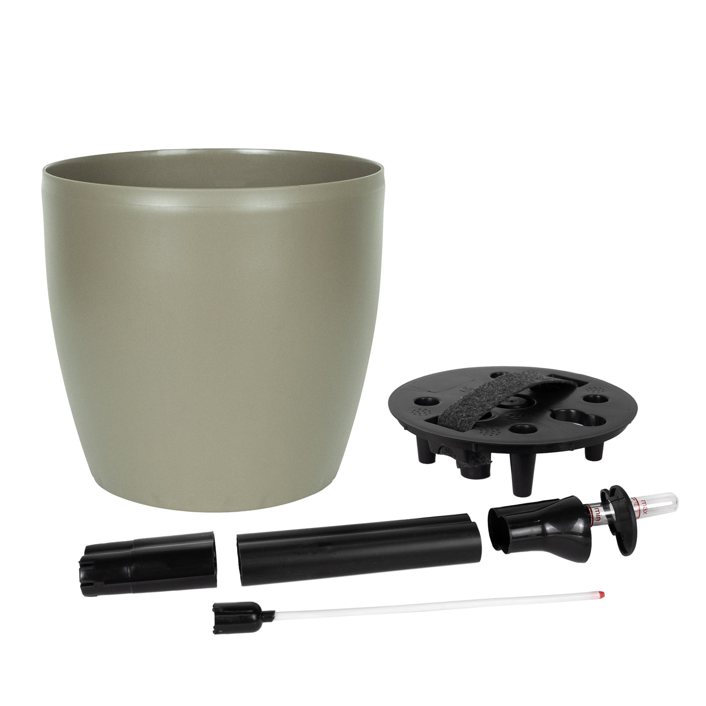 Ghiveci inteligent H20xD22 cm Classico cu set complet udare maro spicy mat