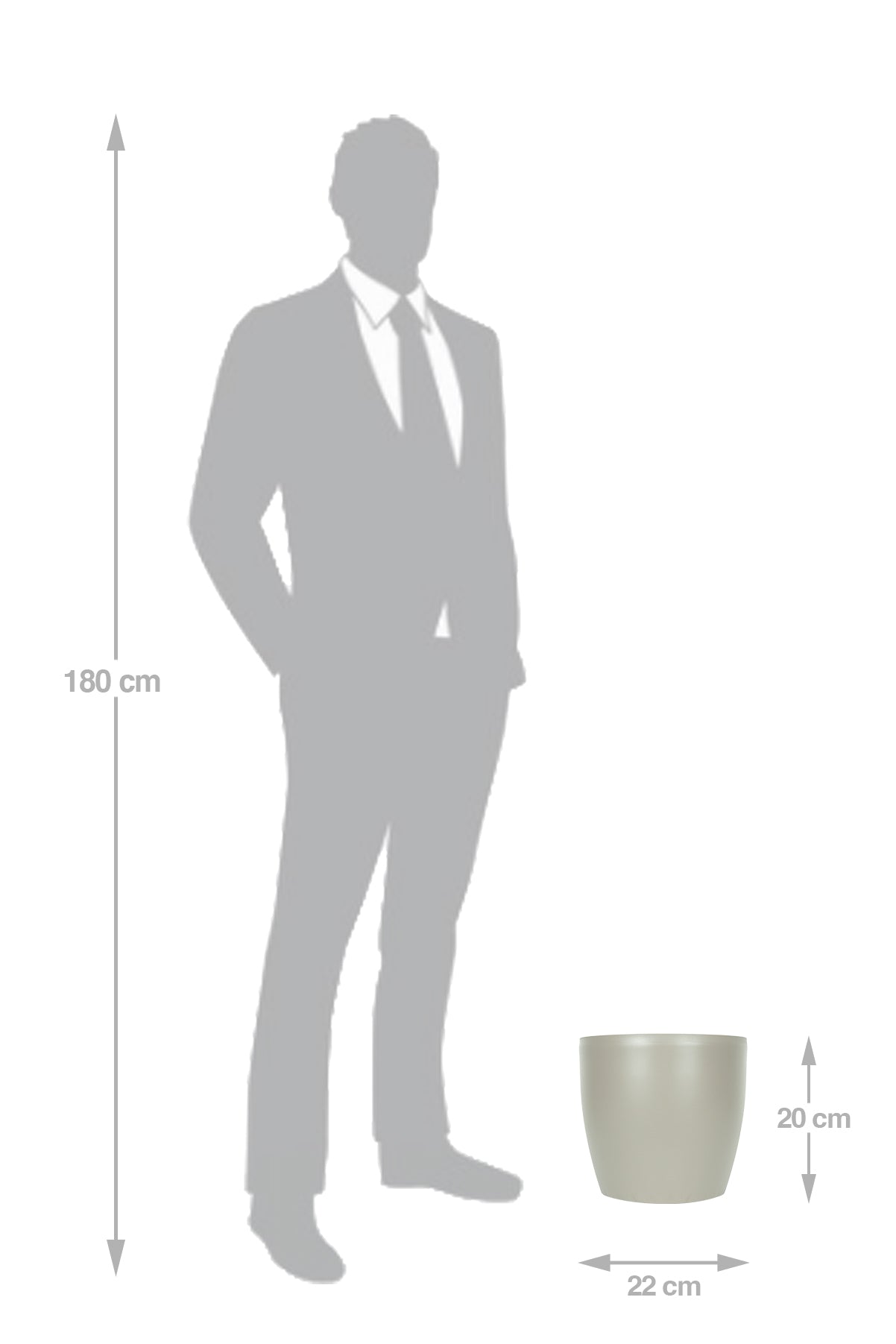 Ghiveci inteligent H20xD22 cm Classico cu set complet udare maro spicy mat