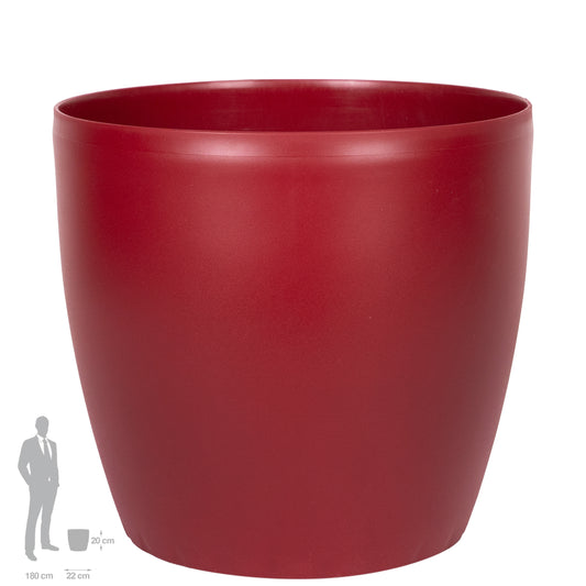 Ghiveci inteligent H20xD22 cm Classico cu set complet udare rosu mat