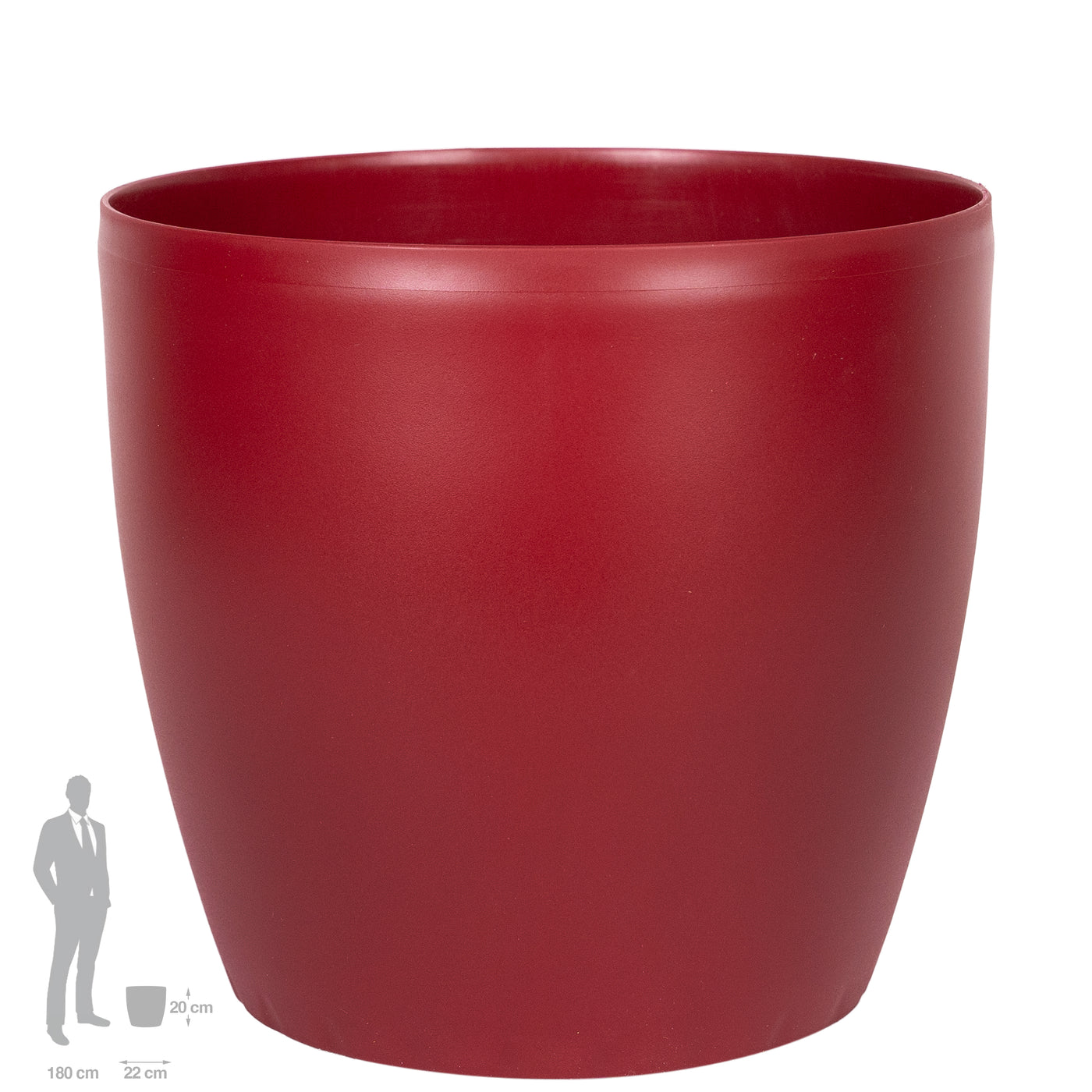 Ghiveci inteligent H20xD22 cm Classico cu set complet udare rosu mat