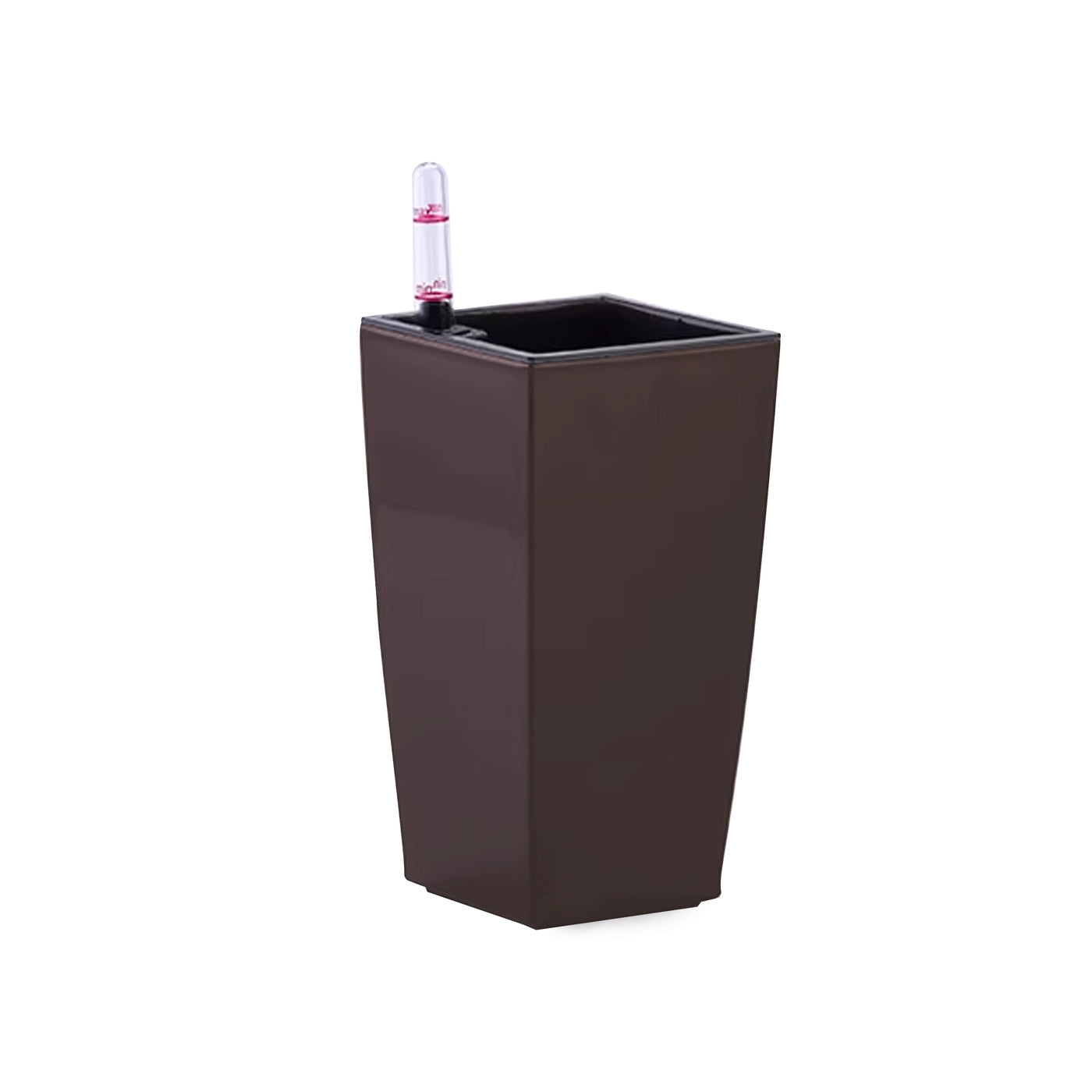 Ghiveci inteligent H26x13.3x13.3 cm RobertoRossi Cubico cafea