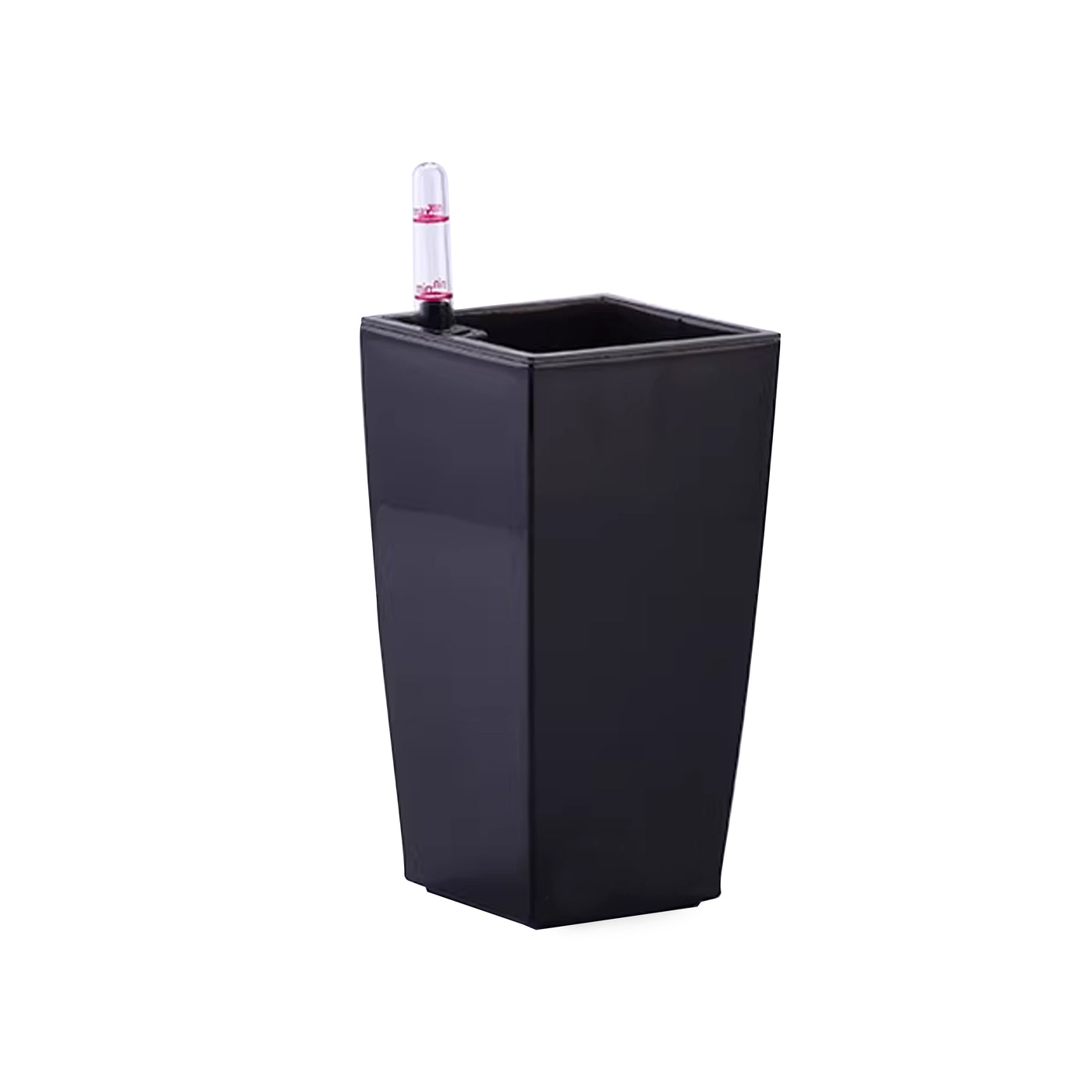 Ghiveci inteligent H26x13.3x13.3 cm RobertoRossi Cubico negru lucios