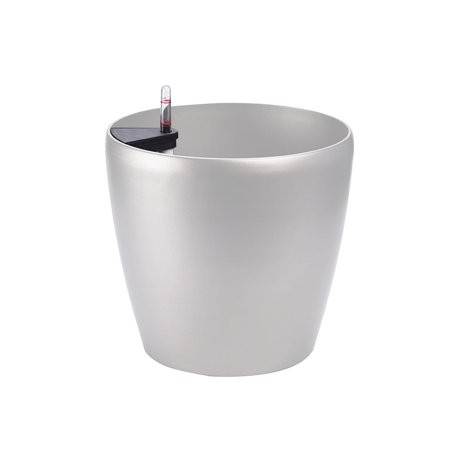 Ghiveci inteligent H26xD27.5 cm RobertoRossi Clasic argintiu
