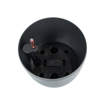 Ghiveci inteligent H26xH28 cm cu set complet udare Classico antracit metal mat