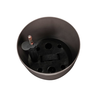 Ghiveci inteligent H26xH28 cm cu set complet udare Classico maro lucios