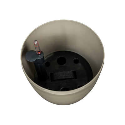 Ghiveci inteligent H26xH28 cm cu set complet udare Classico maro spicy lucios