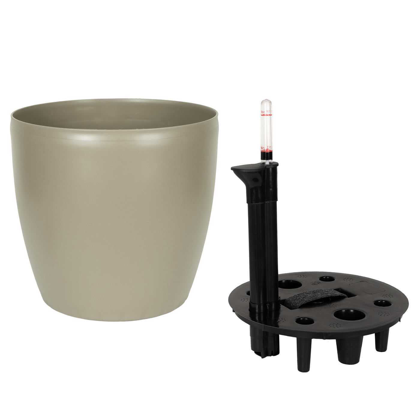 Ghiveci inteligent H26xH28 cm cu set complet udare Classico maro spicy mat