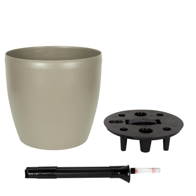 Ghiveci inteligent H26xH28 cm cu set complet udare Classico maro spicy mat