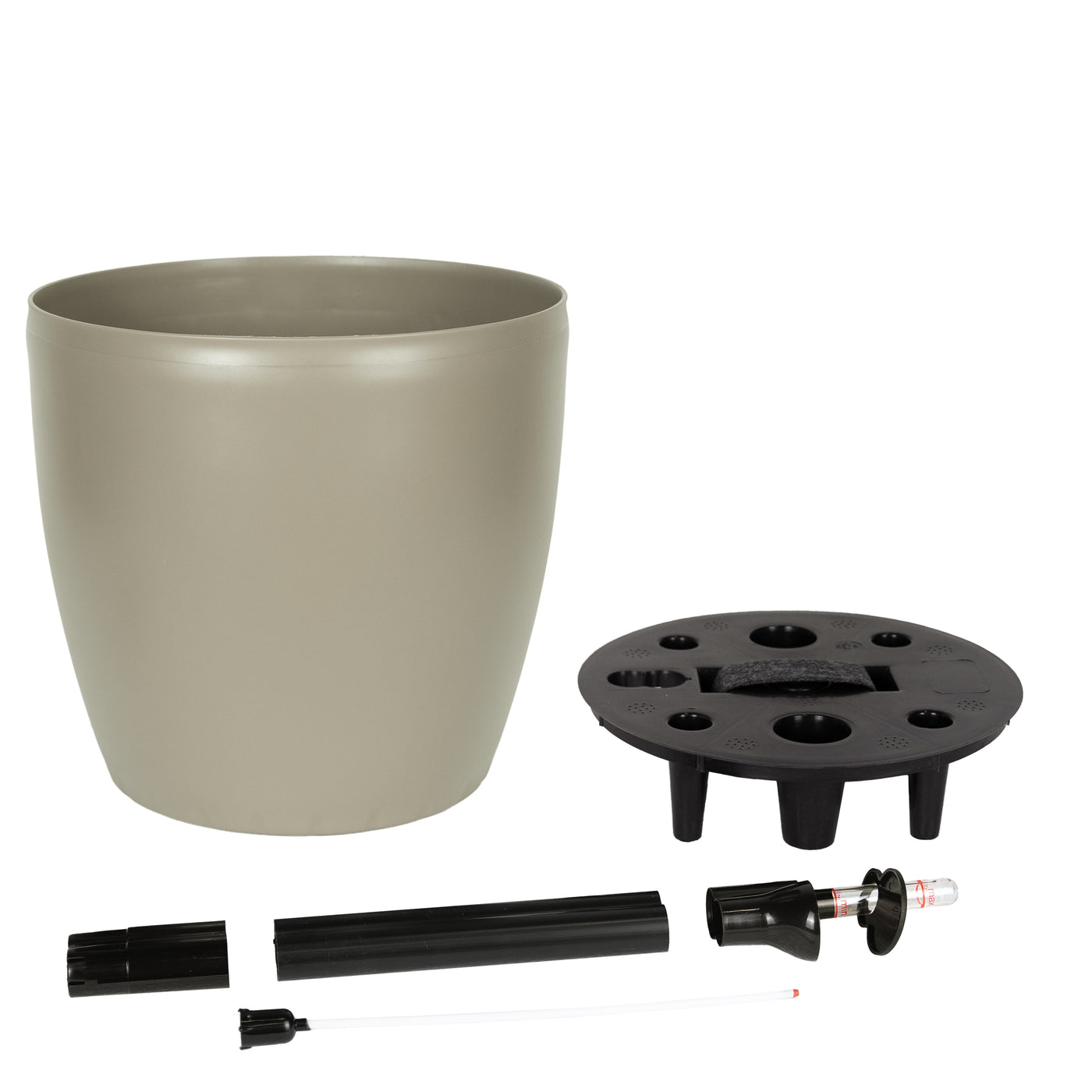 Ghiveci inteligent H26xH28 cm cu set complet udare Classico maro spicy mat