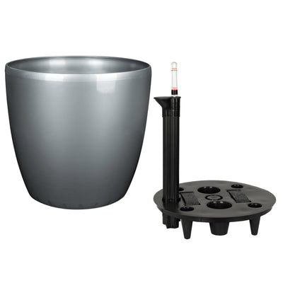 Ghiveci inteligent H32xD35 cm cu set complet udare Classico antracit metal lucios