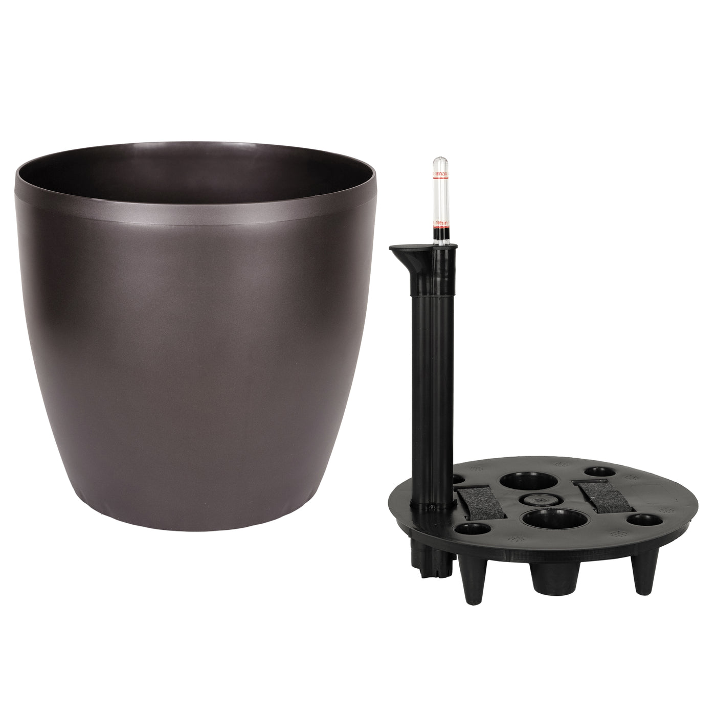 Ghiveci inteligent H32xD35 cm cu set complet udare Classico maro ruginiu mat