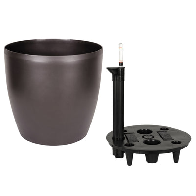 Ghiveci inteligent H32xD35 cm cu set complet udare Classico maro ruginiu mat