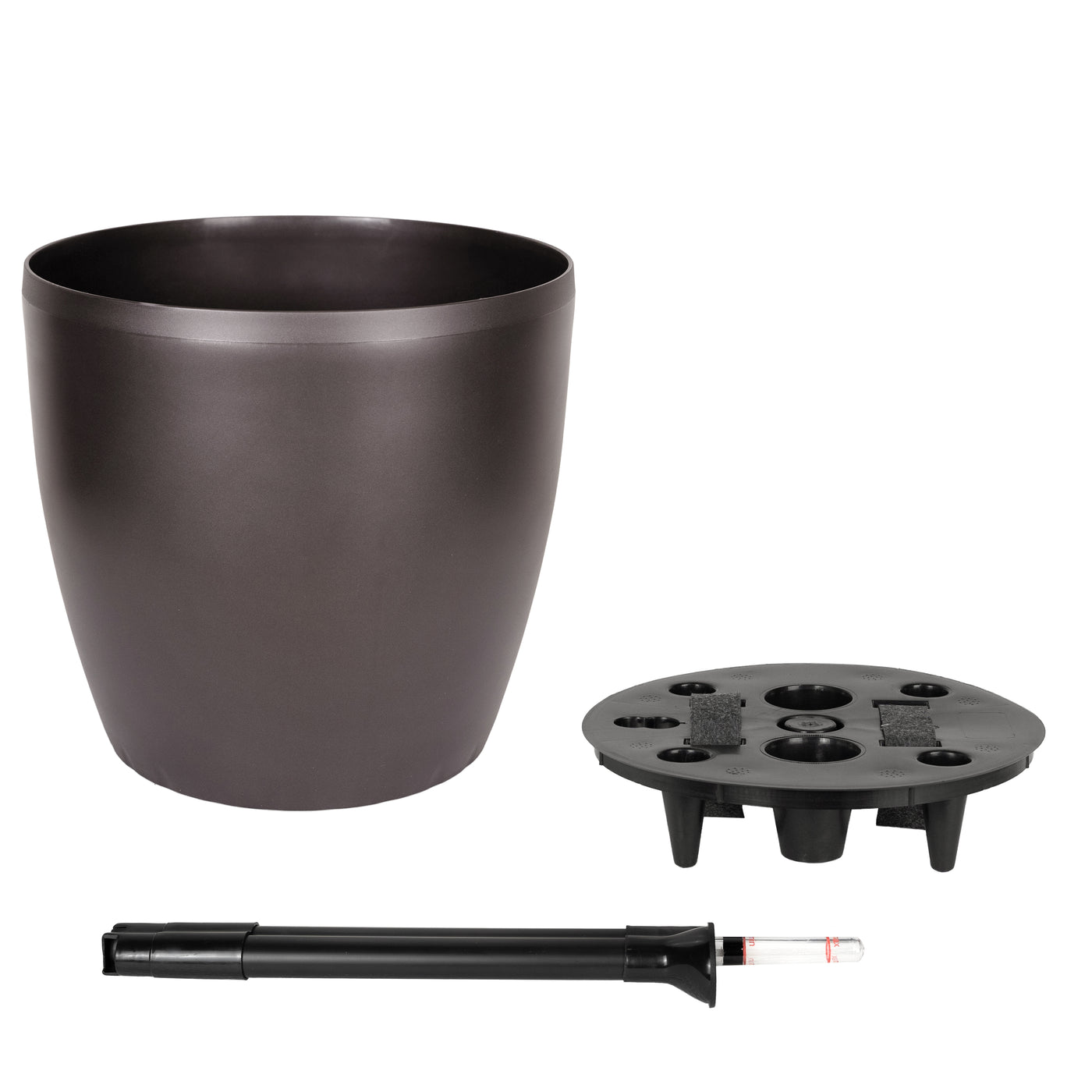 Ghiveci inteligent H32xD35 cm cu set complet udare Classico maro ruginiu mat