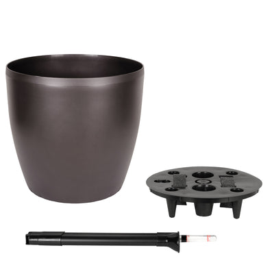 Ghiveci inteligent H32xD35 cm cu set complet udare Classico maro ruginiu mat