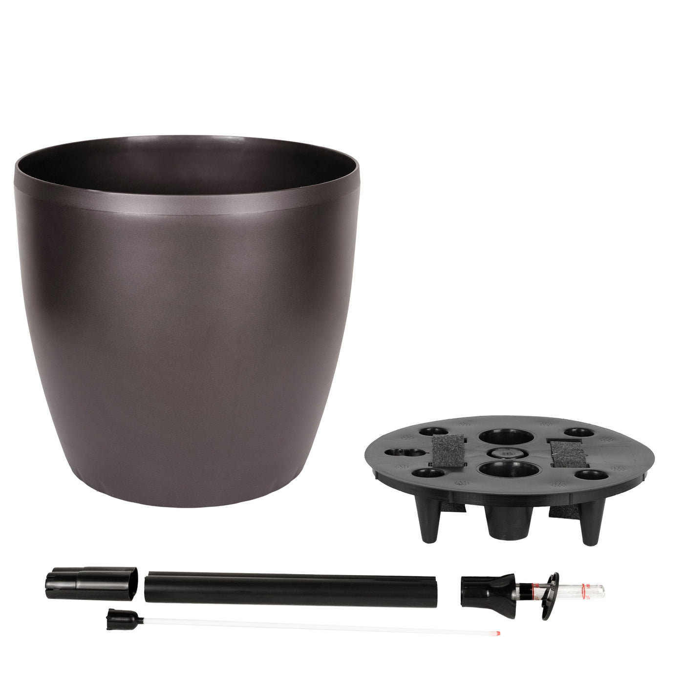 Ghiveci inteligent H32xD35 cm cu set complet udare Classico maro ruginiu mat