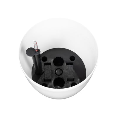 Ghiveci inteligent H32xD35 cm cu set complet udare si roti Classico alb lucios