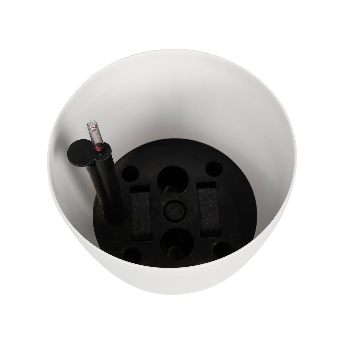 Ghiveci inteligent H32xD35 cm cu set complet udare si roti Classico alb mat