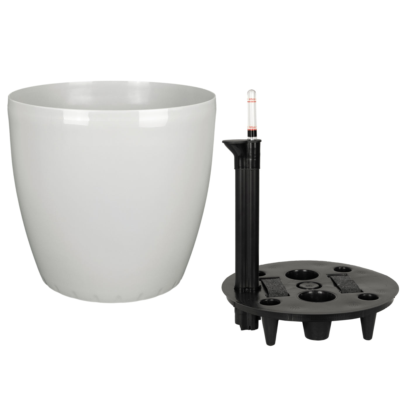 Ghiveci inteligent H32xD35 cm cu set complet udare si roti Classico gri silk