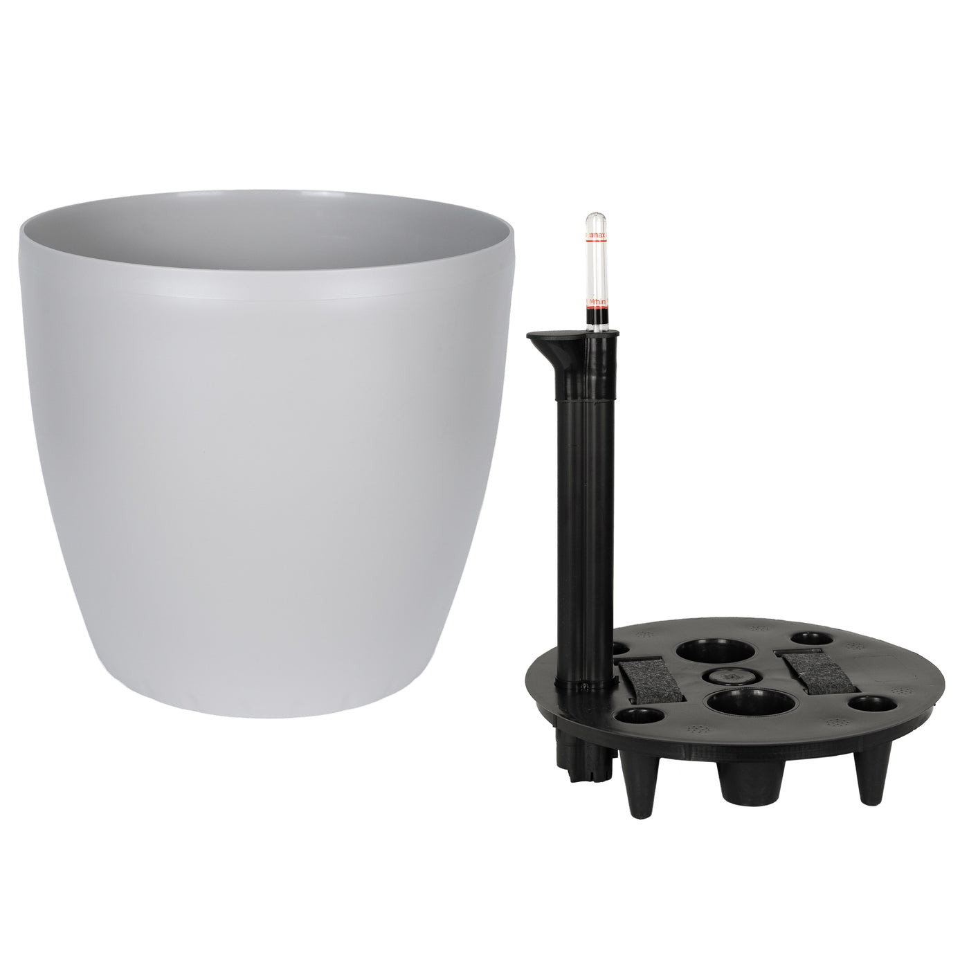 Ghiveci inteligent H32xD35 cm cu set complet udare si roti Classico gri silk mat